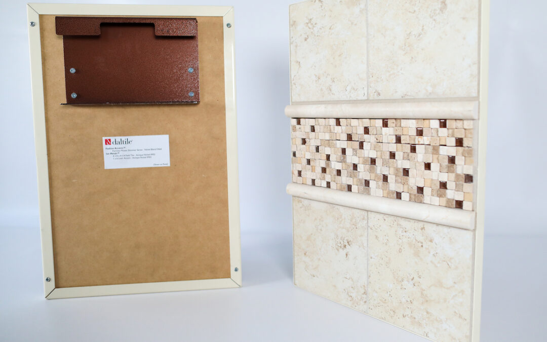 An up close picture of a Daltile sample board.