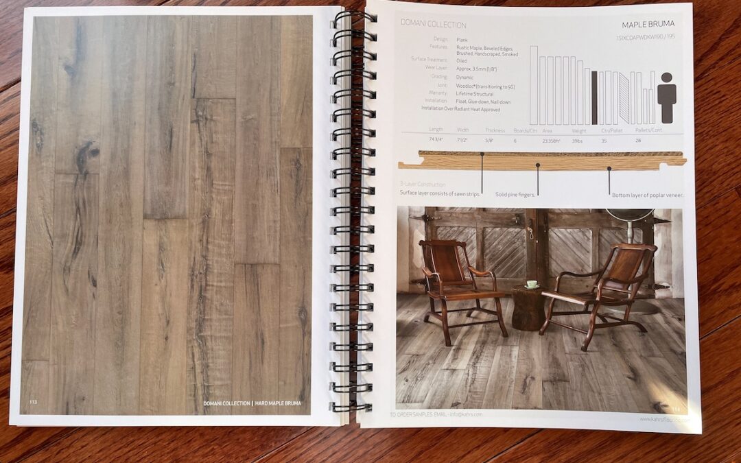 A close up of the Kahrs look book.