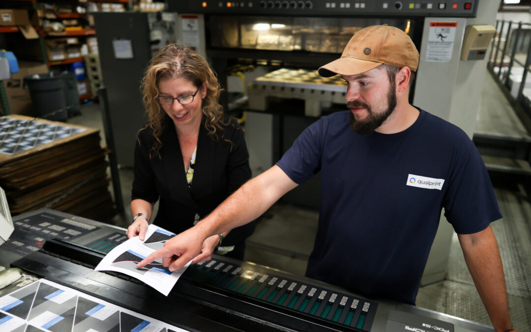 Sampco + Qualprint working with clients during up years and challenges years in building products marketing